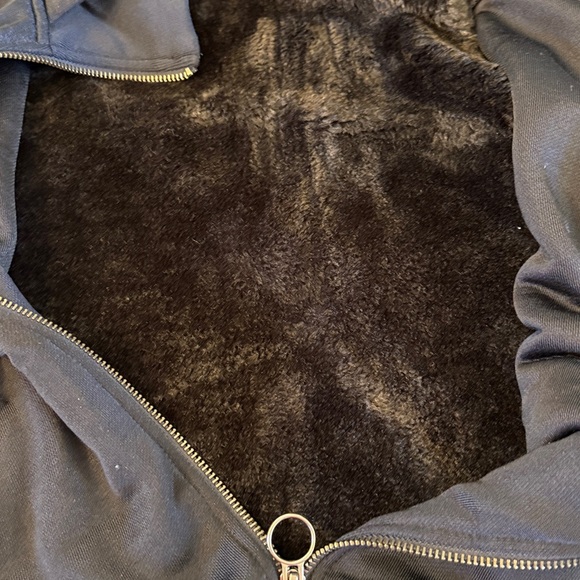 Athleta Triumph Luxe Shine Zip-Up Hoodie Lined Navy Size XS - Picture 6 of 8